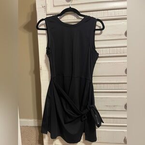 Black Wrap Athleisure Dress